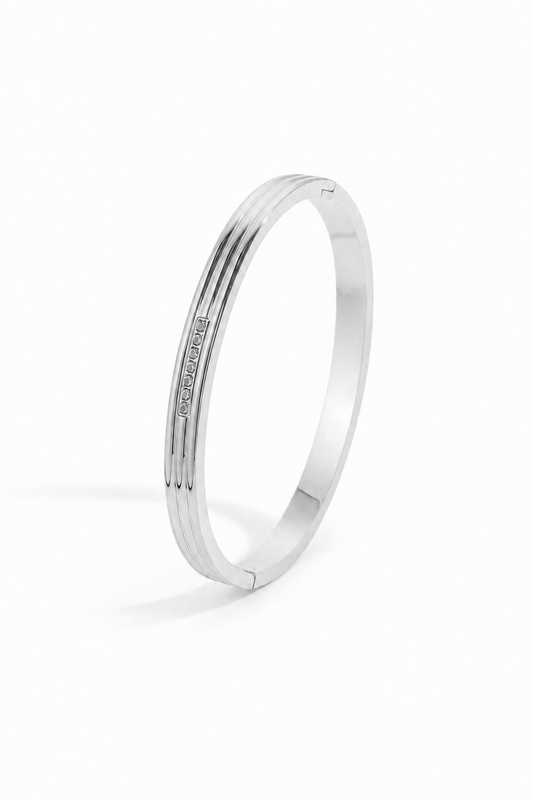 Noa Silver Hinge Bangle